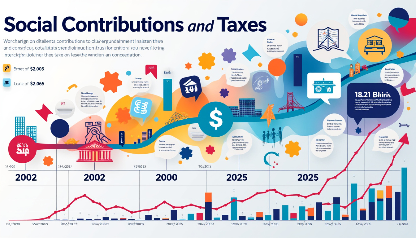 découvrez l'évolution des cotisations et contributions sociales en france, avec un aperçu complet des taux applicables à compter du 1er janvier 2025. restez informé des changements impactant employeurs et salariés.
