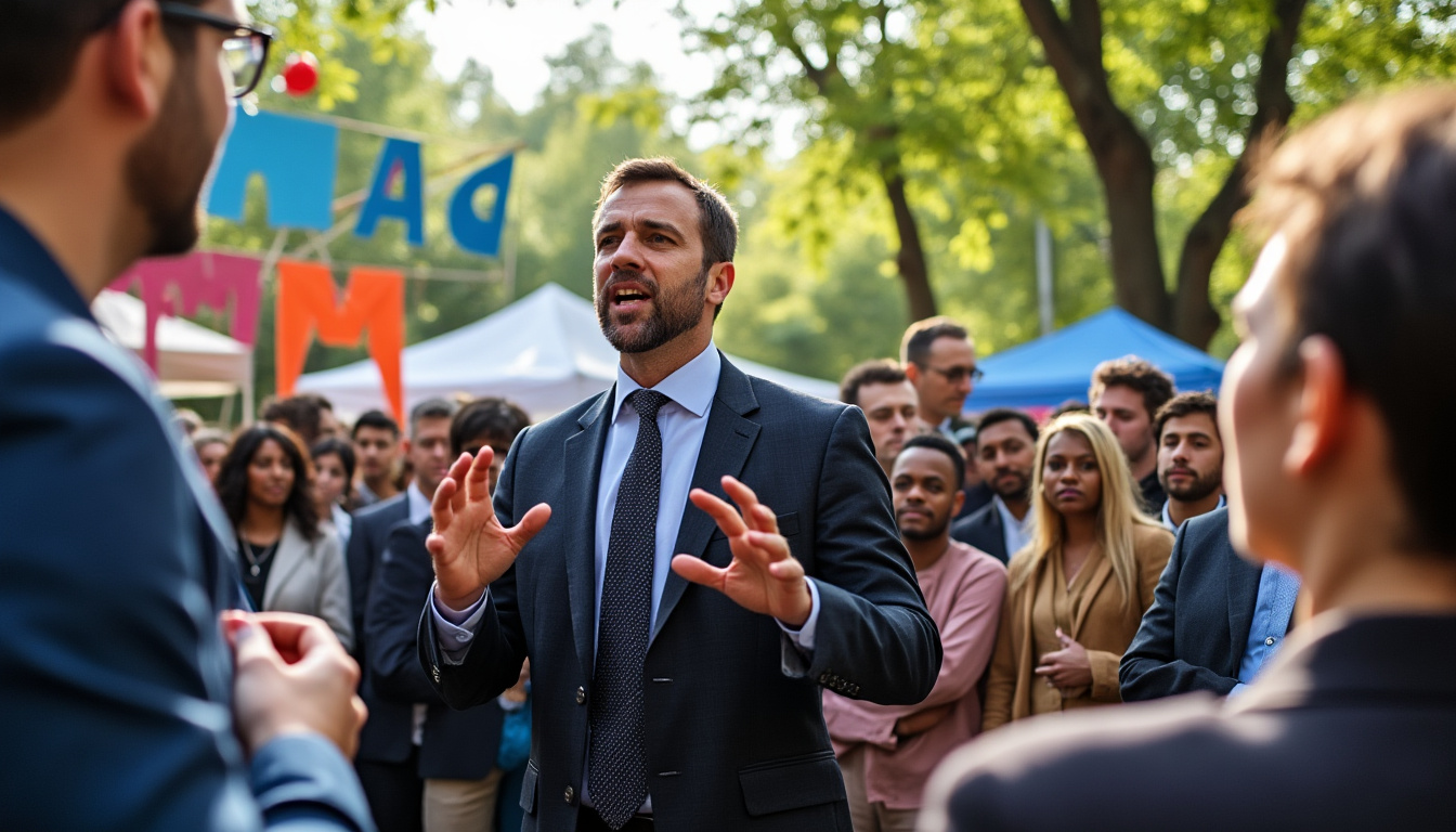 patrick martin explique en détail les différentes aides destinées aux entreprises lors de la fête de l'humanité, apportant clarté et réponses aux chefs d'entreprise présents.