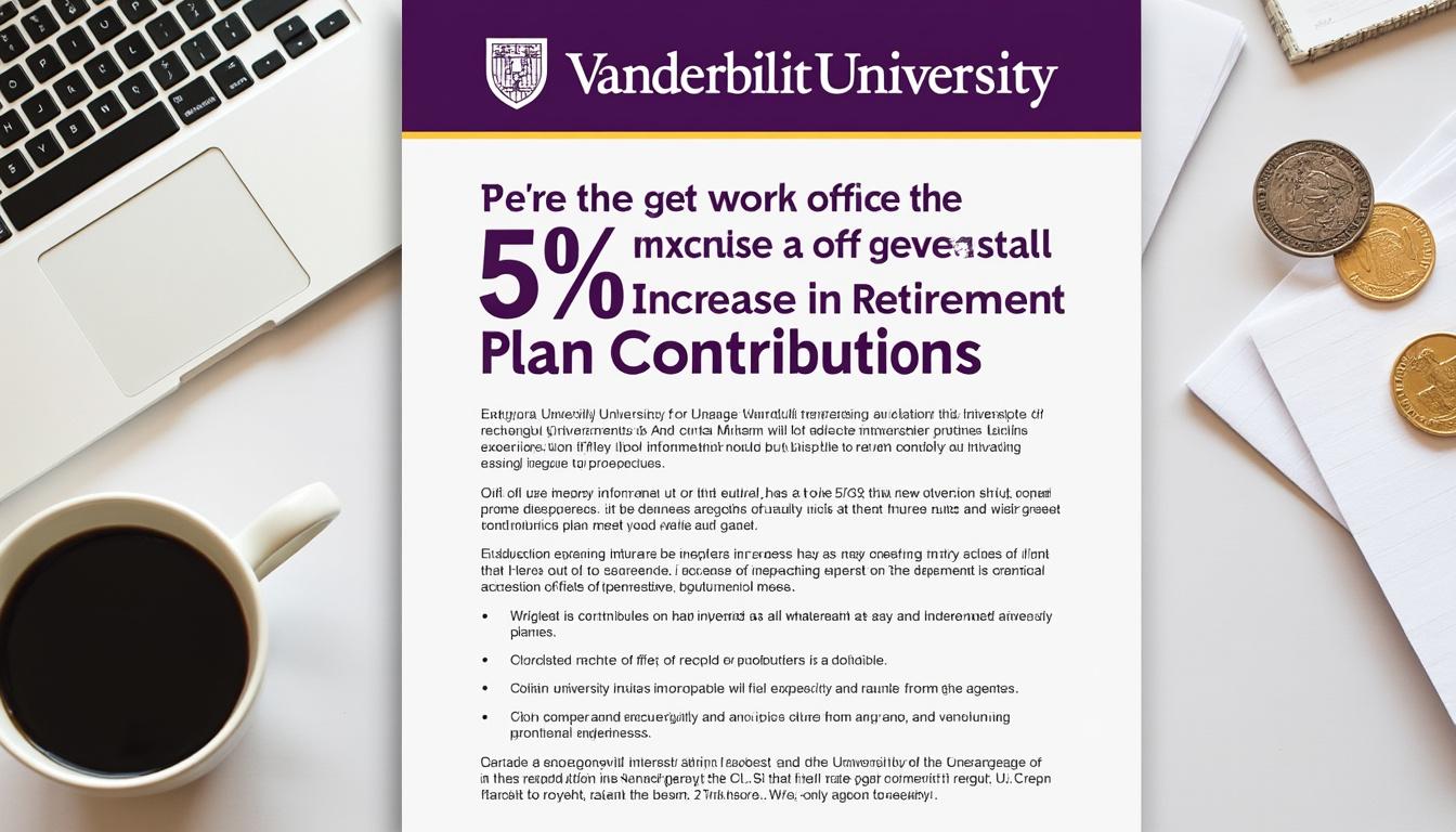 vanderbilt annonce une augmentation de sa contribution au régime de retraite pour 2026, renforçant ainsi la sécurité financière de ses employés pour l'avenir.