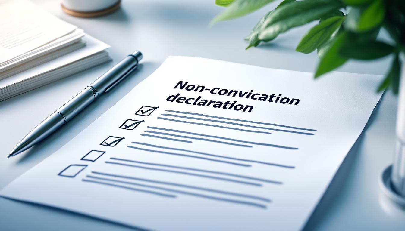 découvrez notre modèle pratique de déclaration de non-condamnation avec un guide complet et un exemple détaillé pour vous accompagner dans vos démarches administratives.