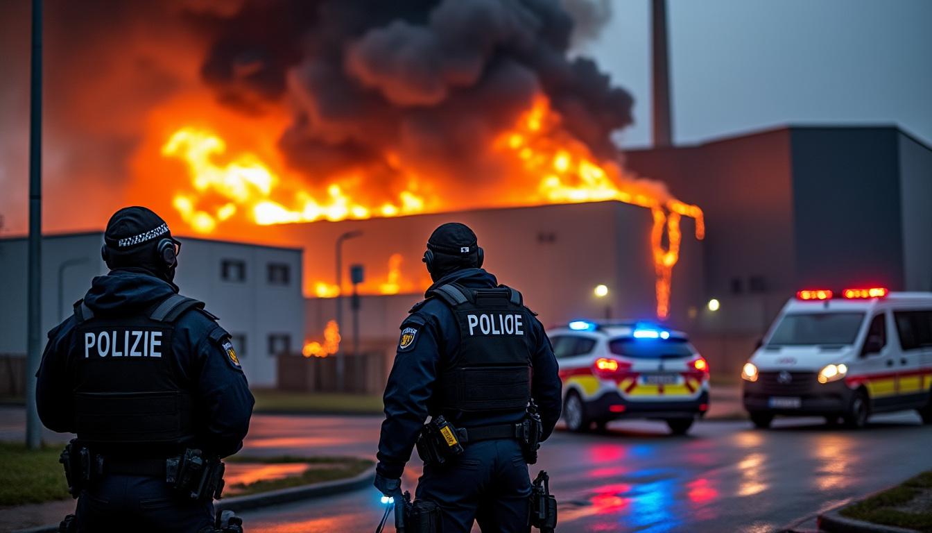 la police tchèque ouvre une enquête sur un possible lien terroriste dans l'incendie suspect d'une entreprise d'armement, afin de déterminer les causes et les responsables.